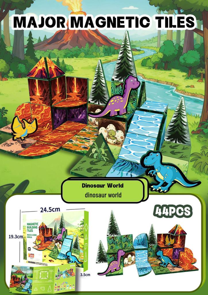 Ocean World Magnetic Tiles Set - Colorful STEM Educational Toy