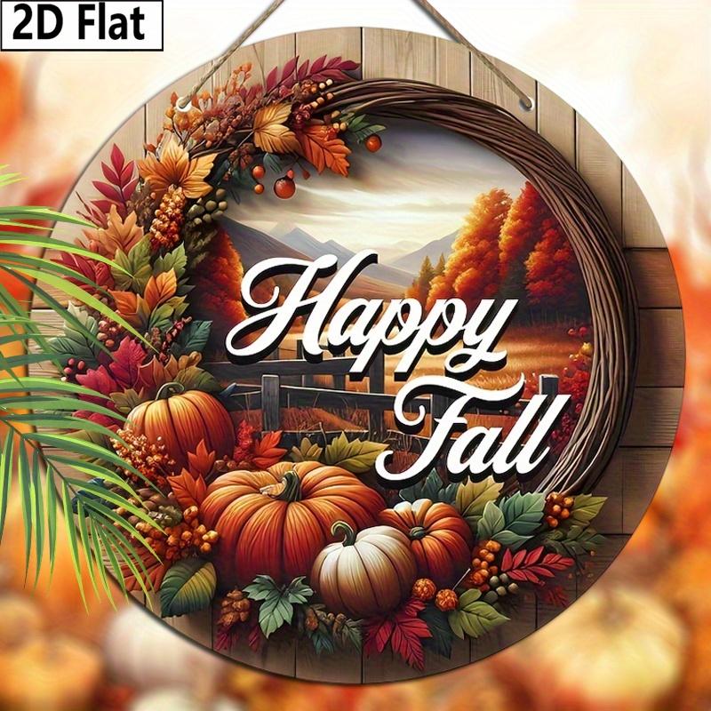 Garden decorations,autumn harvest festival decorations,wooden hanging decorative signs,Pumpkin and maple leaf pattern,2D flat products