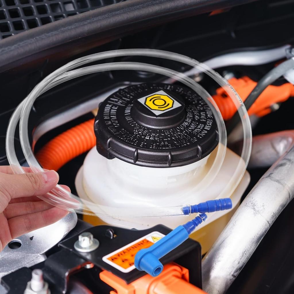 4.1Ft Brake Bleed Hose Kit with Valve for One-Person Brake Fluid Replacement and Automotive Bleeder Tool