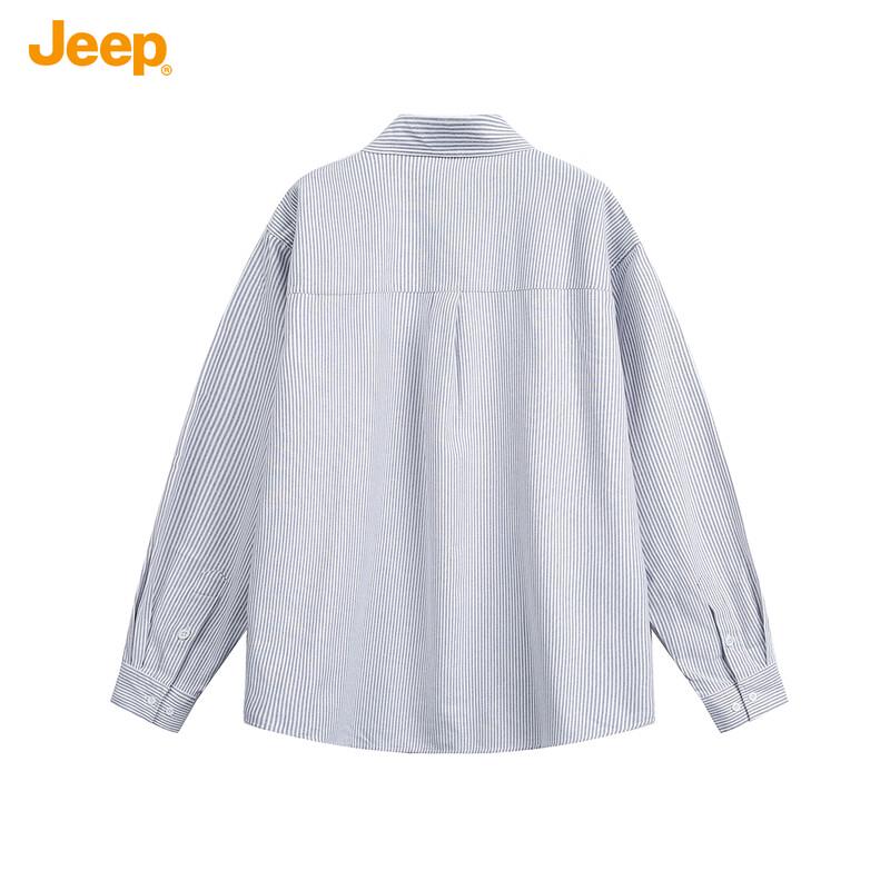 JEEP Men's Casual Striped Long-Sleeve Shirt