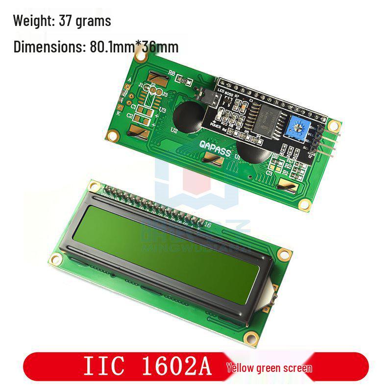 1602A/2004A/12864B LCD, Blue/Yellow-Green, 5V with Backlight, IIC/I2C Compatible