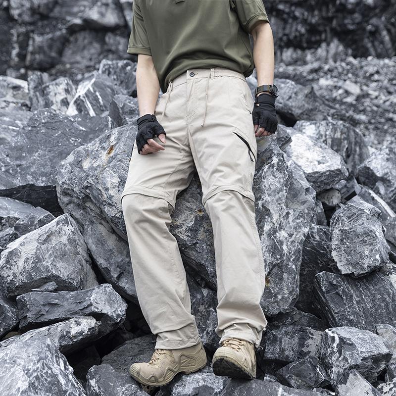Sports Pants With Multiple Pockets, Loose Oversized Work Pants, Men's Detachable Tactical Casual Pants