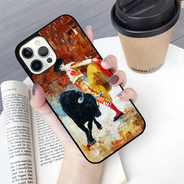 Bullfight Bull Fighter Phone Case For iPhone 17 Air 14 15 16 16e 13 12 Max Cover For Apple 11 Pro Max Plus Coque