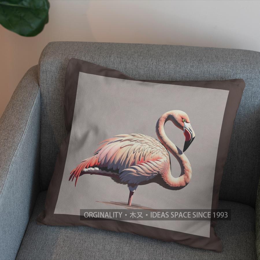 2D Colorful Flamingos: Stylish Digital Print Pillow Covers Pattern Cushion Cover Suitable for Sofa Bedroom Car Pillow Cover