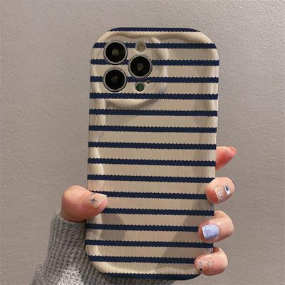 Minimalist Stripes for Apple 16 Mobile Phone Case for IPhone16 New Pro Cute 14 Cartoon Max Female 13 Card