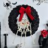 Skull Wreath for Halloween Festivities Scary Rose Skeleton Garlands Accessories Party Indoor Outdoor Party Decorations