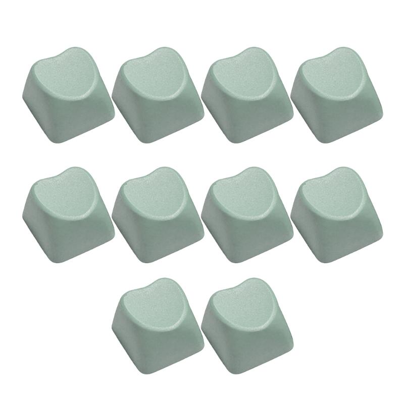 10PCS Heart Shape Keycaps 1U Layout Ergonomic PBT Construction for Mechanical Keyboards