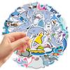 50PCS Cute Shark Stickers Cartoon Ocean Shark Animal Aesthetic Graffiti Sticker Vinyl Waterproof Decals for Water Bottles Laptop