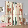 2pcs,2D Plane Printing Window Curtain Christmas Trees Candy Canes Reindeer (3) Polyester Fabric (without Rod) All Seasons