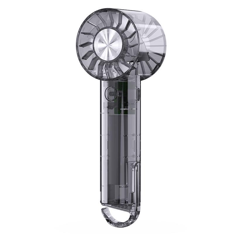Portable USB Handheld Fan: Transparent, Strong Wind, Outdoor Use