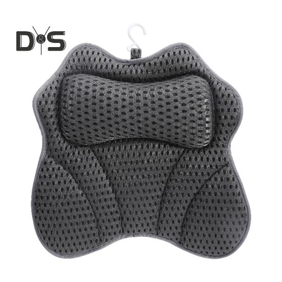 

Подушка для ванны с 6 противоскользящими присосками, подголовник для ванны с сетчатой тканью 4D Air Mesh, подушка для поддержки шеи и спины, расслабляющие аксессуары для ванны F