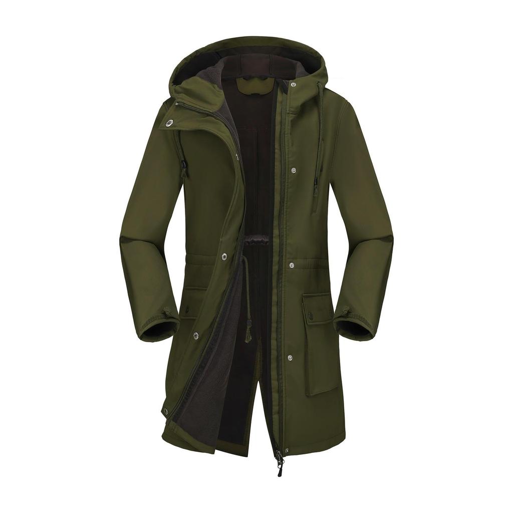 Giacche da donna in stile europeo e americano per l'autunno/inverno: Impermeabile, Con cappuccio, Capispalla/impermeabili casual