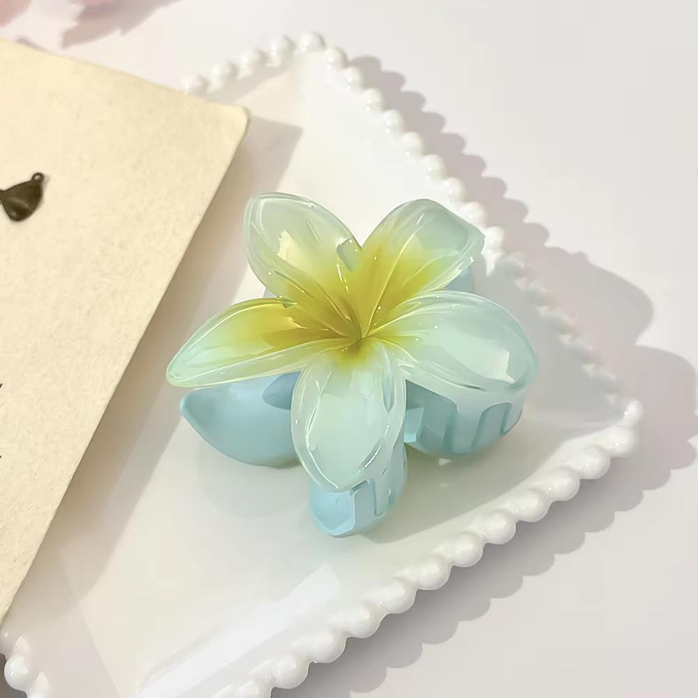 8 см Новая франжипани зажим-коготь ретро цветной цветочный зажим для волос женский боковой царапающий половина царапающая затылок подходит для ежедневного 1pc