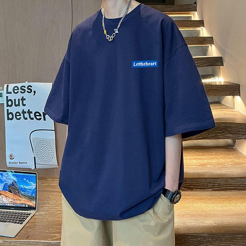 Men Short Sleeve Print Cotton T Shirt Summer Tops