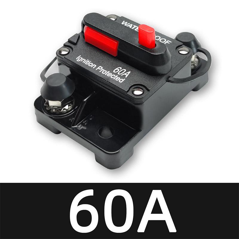30A To 300A 12V-48V Circuit Breaker Power Protect Fuse Trolling with Manual Reset Waterproof Car Boat Manual 80A 100A 200A 250A