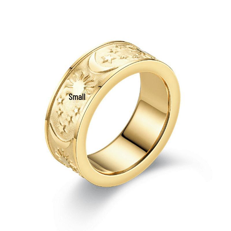 Titanium Steel Ring: Fashionable Men's Stainless Steel Hand Jewelry in European and American Styles.