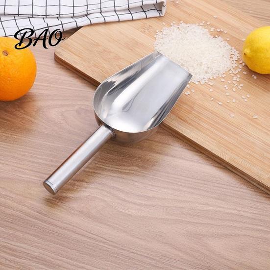 Rust-proof Food Scoop Stainless Steel Ice Scoop, Multipurpose Metal for Machine, Small Scooper Kitchen Grain Bucket, Gadgets Cookie Flour Pet