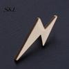 Cast Alloy Brooch Three-dimensional Brooch, Geometric Lines Lapel Pin, Men Suit Accessory with Safety Pin Base, Electroplated Fashion Accessories