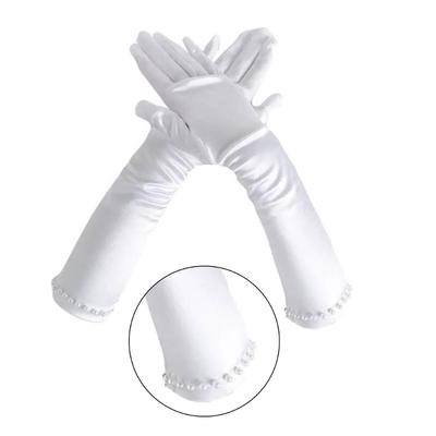 Weiße Bühnenhandschuhe für Bühnenauftritte Tanzende Kindergröße Weiße Handschuhe Formelle Handschuhe für Party Cosplay Polizist Festzug