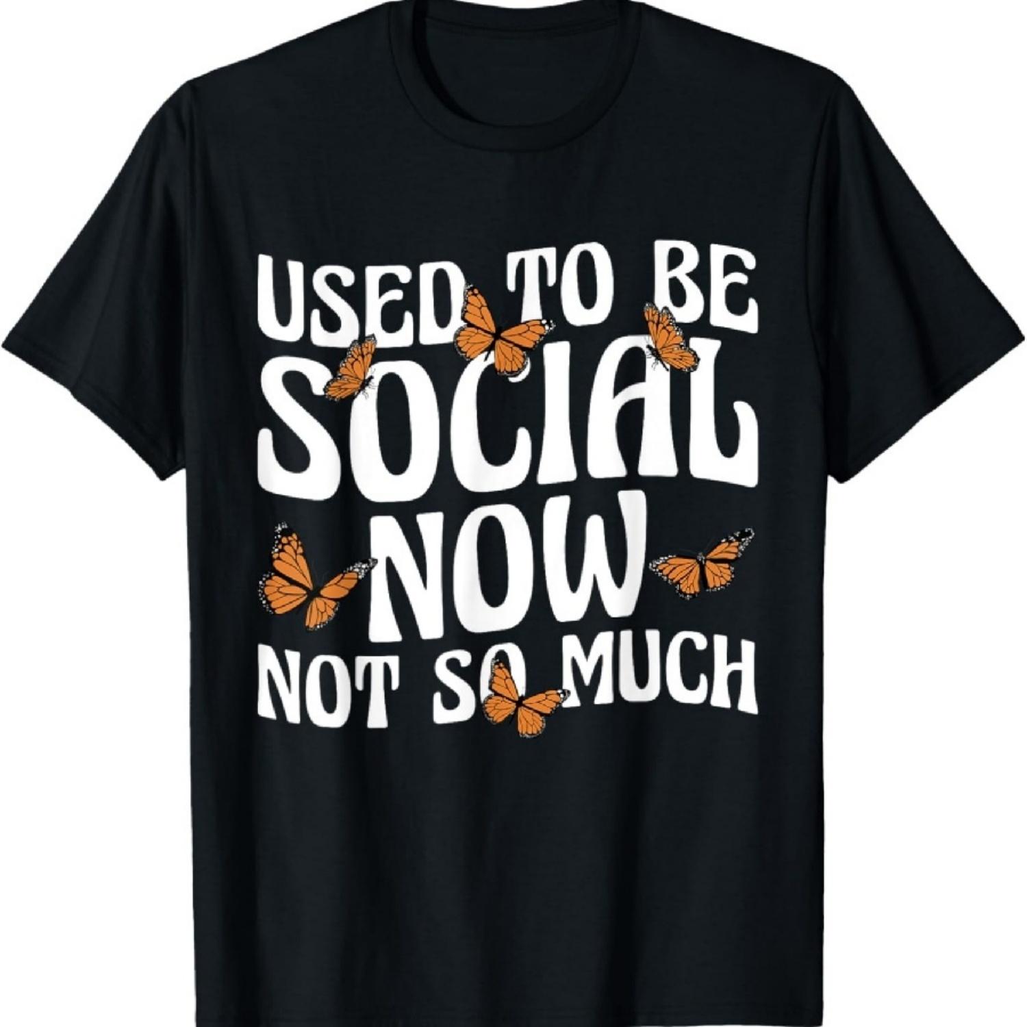 

Anti Social I Used To Be Social Introvert Butterfly T-Shirt XXXXXL чёрный