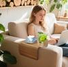 Couch Arm Tray Table, Foldable Sofa Armrest Tray Table For Couch, Flexible And Anti-Slip Couch Arm Cup Holder Tray, Portable Sofa Arm Table Tray F