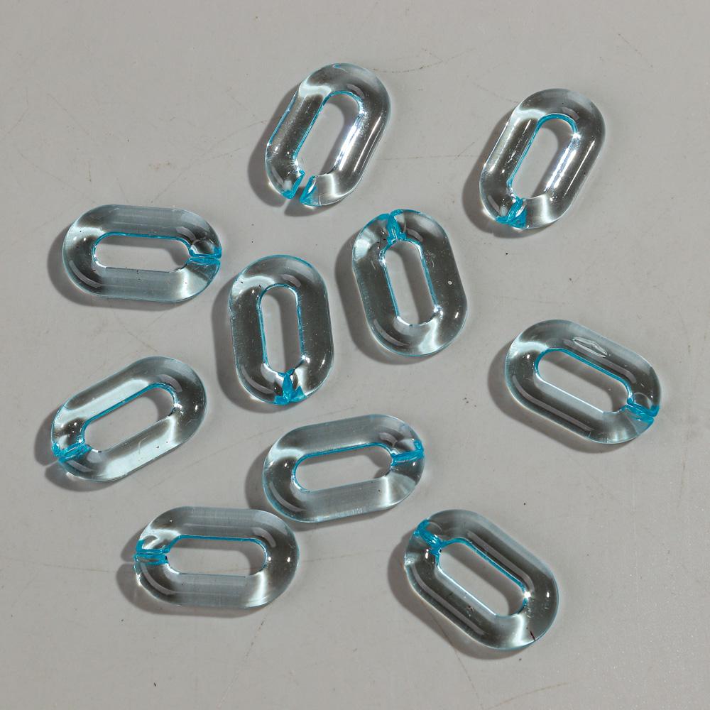 20pcs 20x30mm Clear Colorful Acrylic Oval Link Chain Connector Beads for Jewelry DIY Bracelet Necklace Phone Chain Accessories