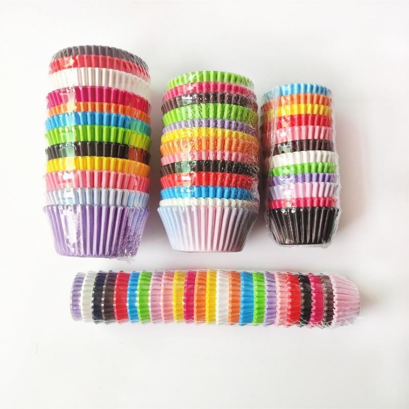 200/300/500pcs Mixed Color Baking Cups Cupcakes Muffin Liners Paper Cup Molds Greaseproof  Wrapper for Party Wedding Birthday