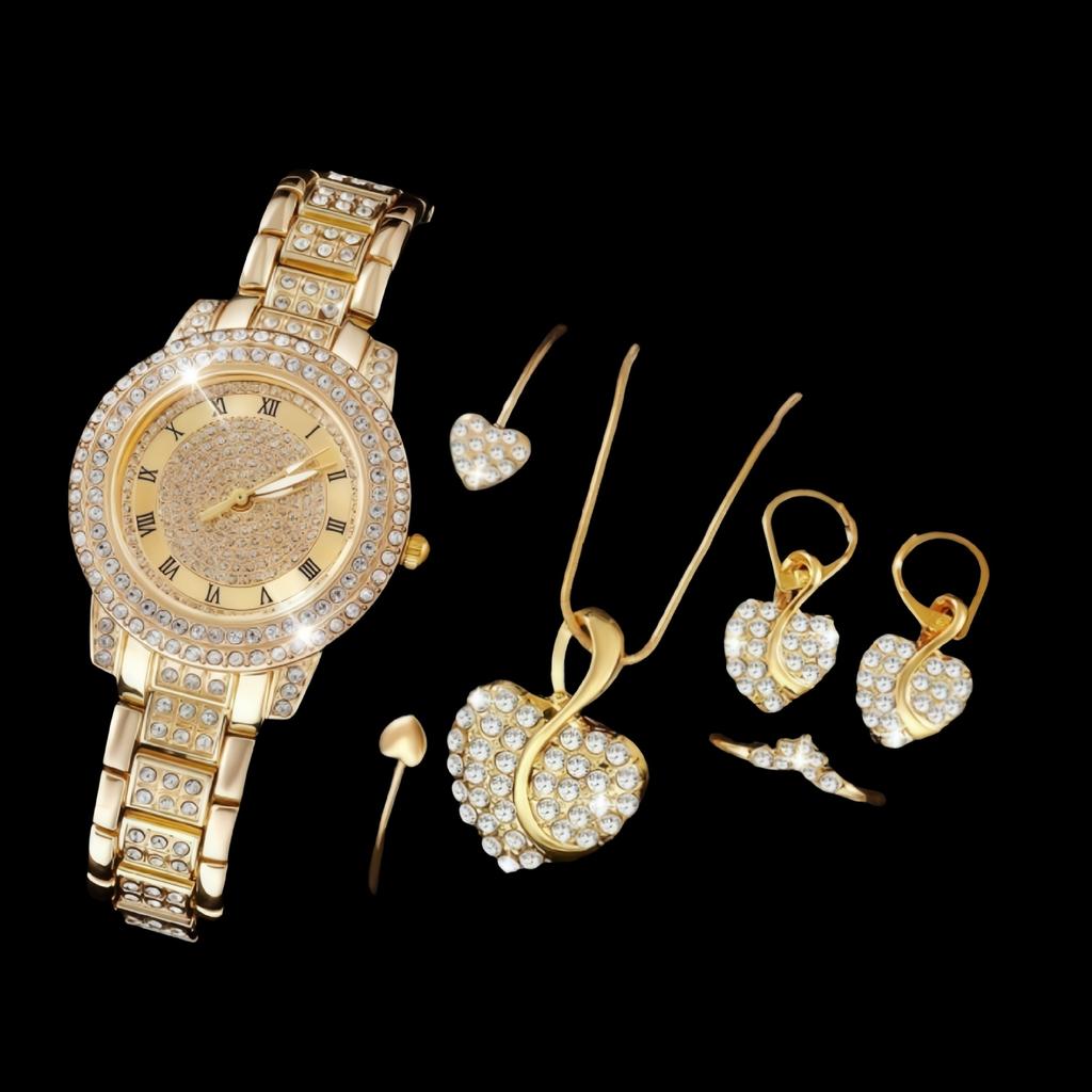 Ladies Watch Love Necklace Jewelry Set Yanyu Popular Love Quartz Watch Women