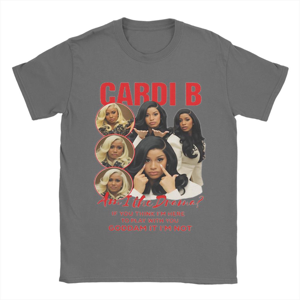 Cardi B Am I The Drama 2026 Art TShirts for Unisex Creative Cotton Tees Round Collar Short Sleeve T Shirts Gift Tops