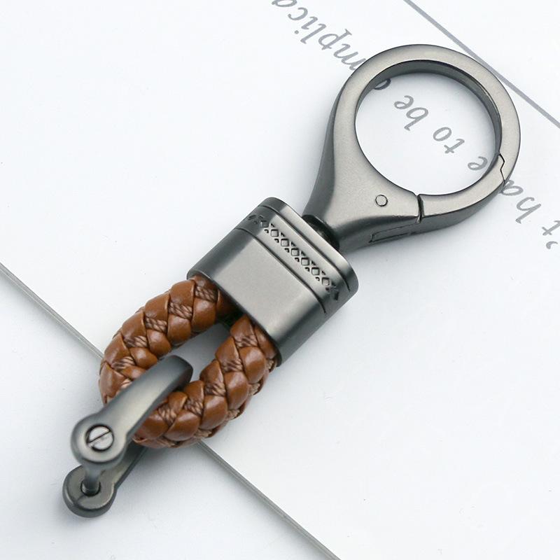 Braided Rope Sub-Gun Printing Keychain Men'S And Women'S Waist Hanging Big Head Chain General Car Key Bag Accessories