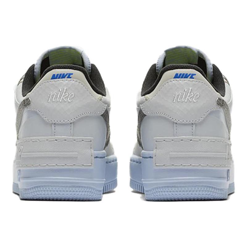 Nike Air Force 1 Low Shadow Pure Platinum Snakeskin Blue Women's Sneakers CV3027-001