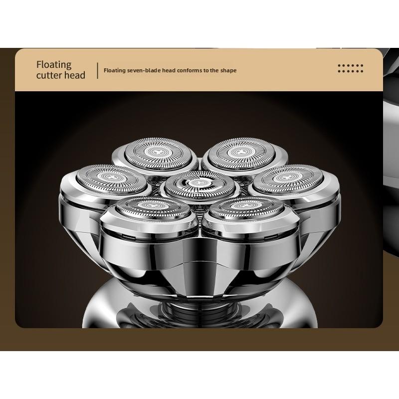 Magnetic Suction Electric Shaving Kit - Men's Beard Trimmer - Household Seven-blade Head Set - Shaving Knife Manufacturer