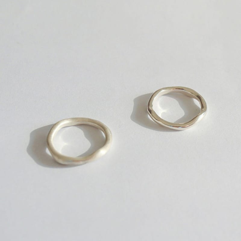 

modernlike silver 925 polished cast wave ring Silver (Silver 925)