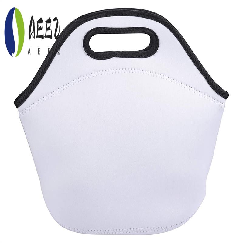 

AEE2-Sublimation Blank Lunch Bag Reusable Insulated Thermal Lunch Box Lunch Bag With Zipper белый
