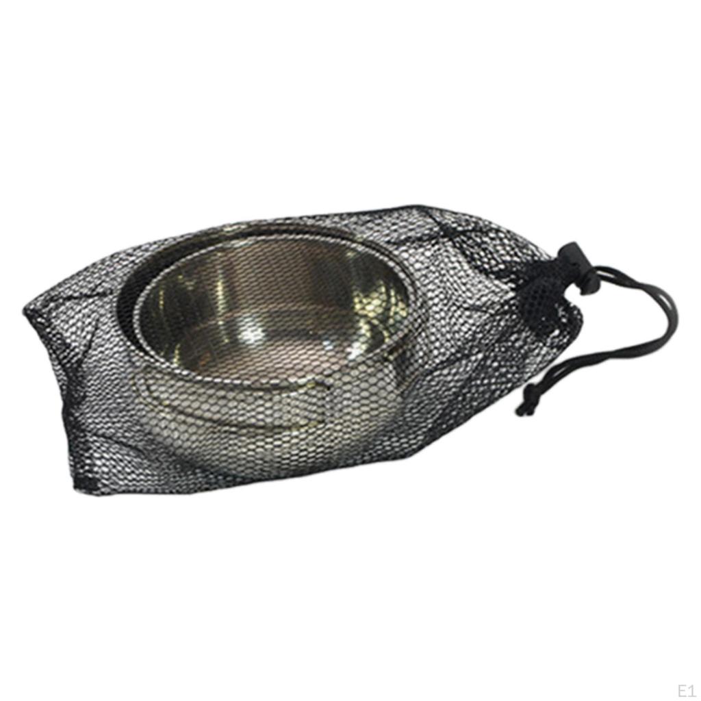 Bol de Camping Extérieur Vaisselle Léger Cuisine Multifonctionnel avec Poignée Pliable