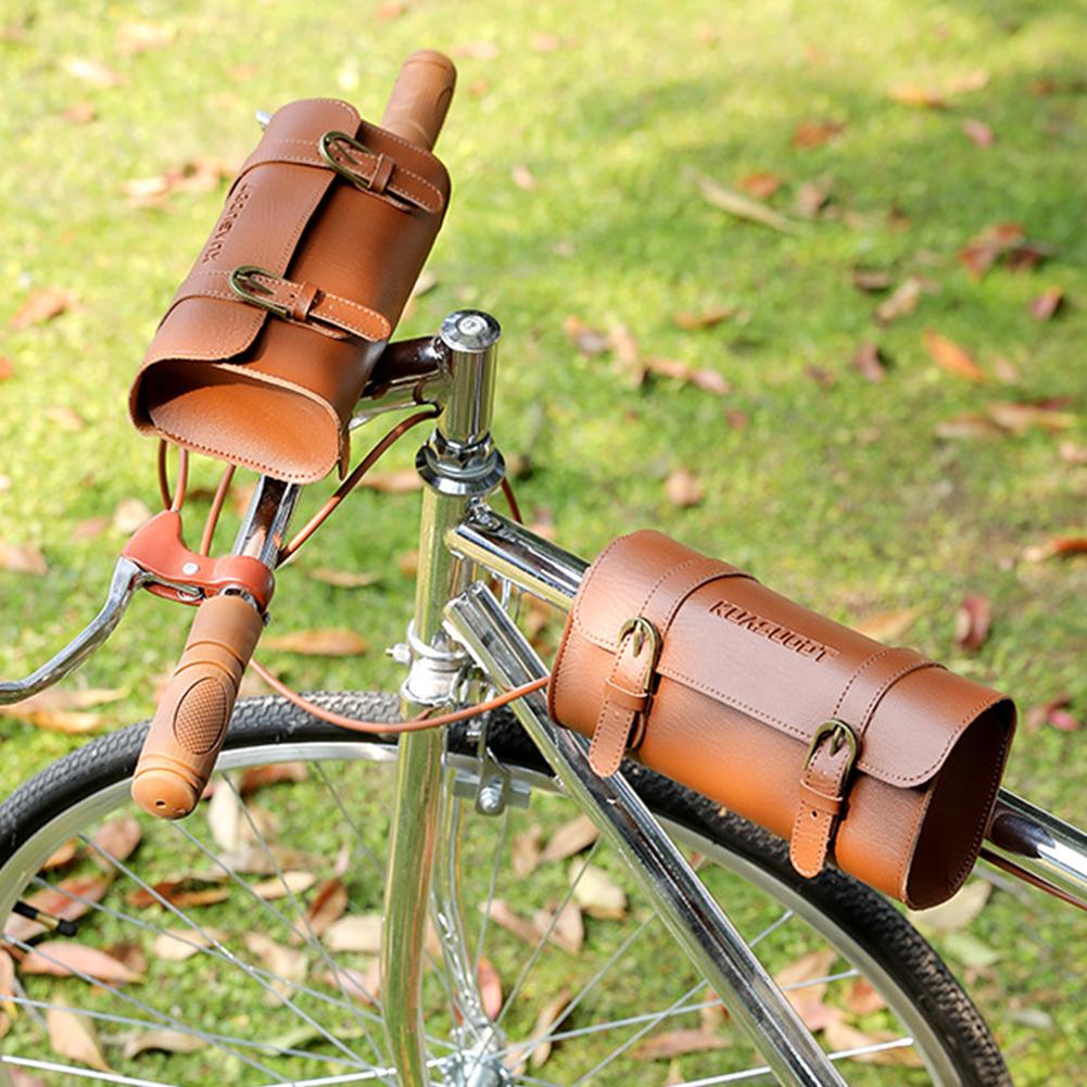 Motorcycle Saddle Storage Bag Large Capacity Bicycle Front Fork Tail Tool Bag Riding Vintage Bike Bag for Outdoot Cycling