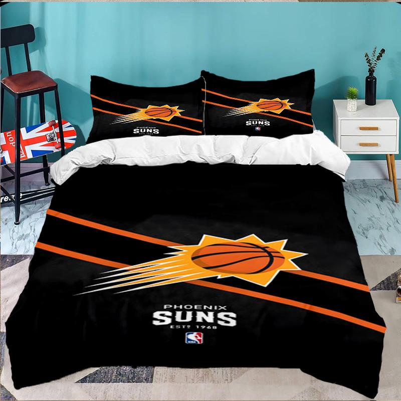 Phoenix Basketball Team 3pcs Bedding Set,Including 1pc Duvet Cover And 2pcs Pillowcases Perfect Gift for Christmas,Ideal for Bedroom, Dormitory