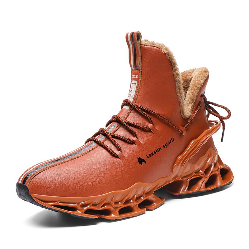 TUINANLE Men Casual Shoes New Retro Plush Thick-soled Autumn and Winter Warm Non-slip Classic Cotton Male Sneakers