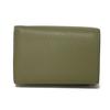 Used 9726 Mini Trifold Wallet CM437 7942 Current C Logo Khaki Green Polished Pebble Unused C Mark Moss Unisex from