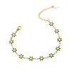 New daisy flower bracelet made of stainless steel with a unique and minimalist design, featuring a fresh and rustic summer countryside style