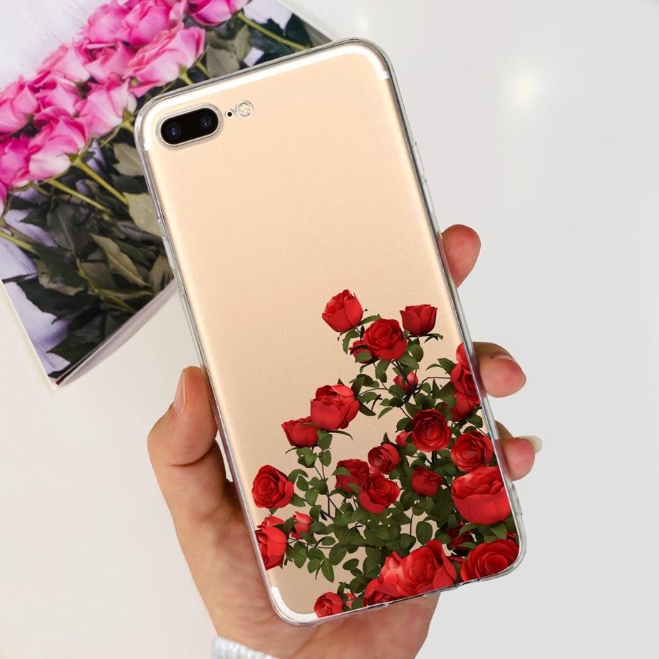 For IPhone 7 Plus Case iPhone8 Plus Fashion Painted Cover Clear Silicone Phone Case For iPhone 8 iPhone7 Plus Soft Fundas Bumper