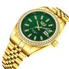 LIGE Men's Elegant Quartz Watch with Large Diamond-Inlaid Dial