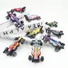 12-teiliges Rennauto-Spielzeug für Kinder, zum Zurückziehen, Formel-1-Rennautomodell, Metallkarosserie, Gummiräder, Fahrzeugdekoration aus Druckguss, Geburtstagsgeschenk für Kleinkinder und Jungen