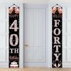 40th Birthday Door Banner Decorations for Women, Rose Gold Happy 40th Birthday Hello Forty Porch Sign Party Supplies, 40 Year Old Bday for Indoor