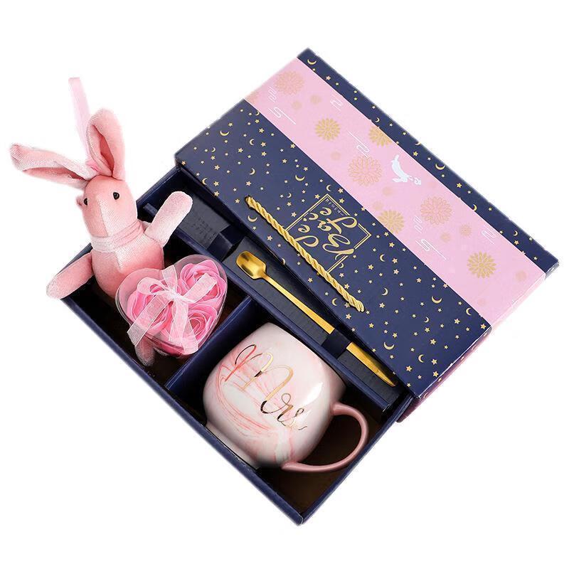 Marble Pattern Ceramic Couple Mug Set