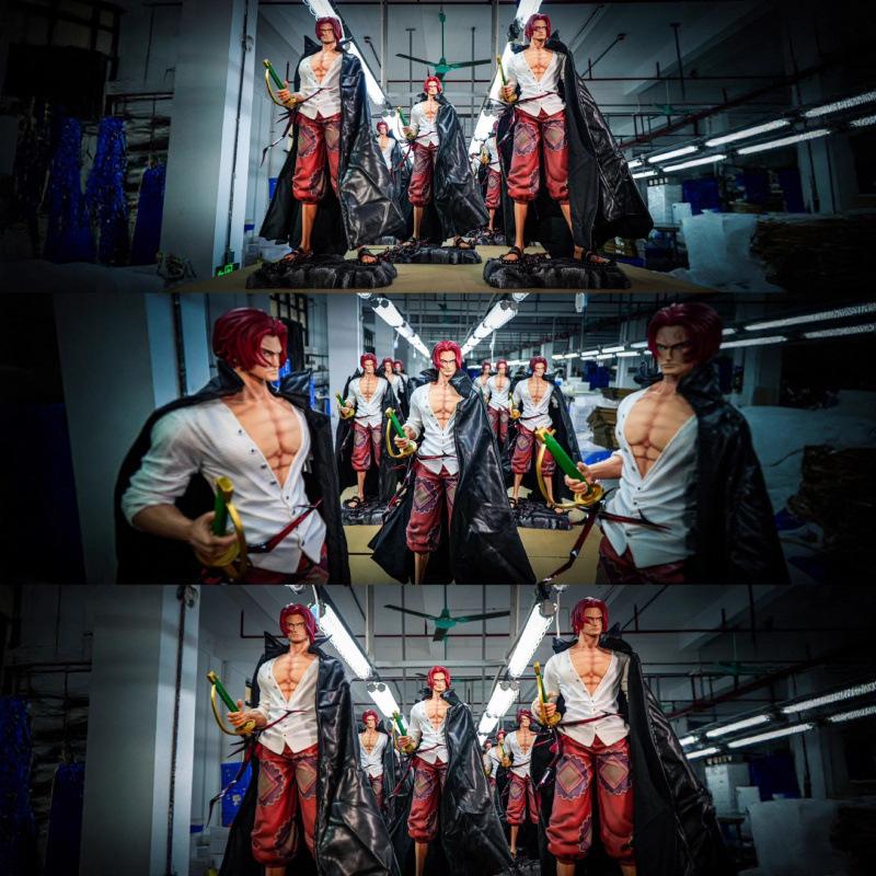 Anime ONE PIECE peripheral JT redhead Shanks figure, Four Emperors, King of Navigation doll, statue ornament model
