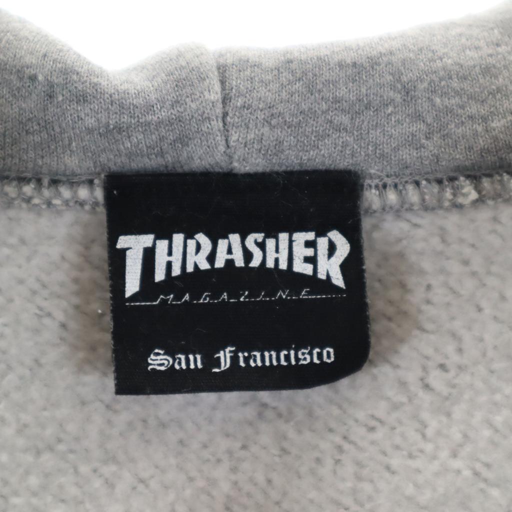 THRASHER Long sleeve Parker M gray Back brushed Men's Used