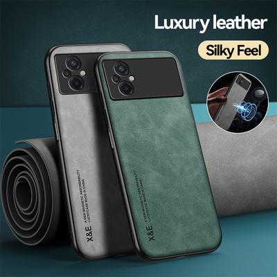 Pocom5 Case Plain Pu Leather Magnetic Cover For Xiaomi Poco M5 Pocom5 Pocco M 5 5m 4G Soft Frame Protection Back Shell Fundas