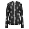 Women Lightweight Zip Up Hooded Jacket with Pockets Long Sleeve Sun Protection Printed Outerwear