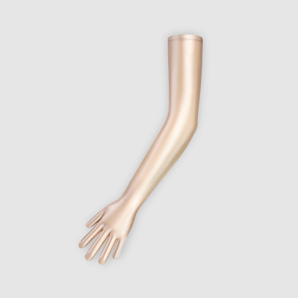 Glänzende Seidige Nylon Fahrrad-Sonnenschutzhandschuhe - Retro Mehrfarbig, Ultra-Langes Design